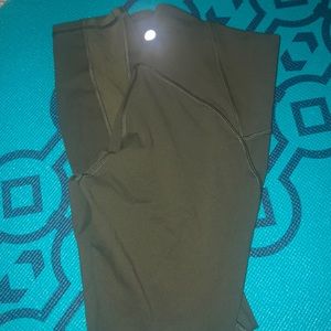 Lululemon Train Times Leggings in Olive Green